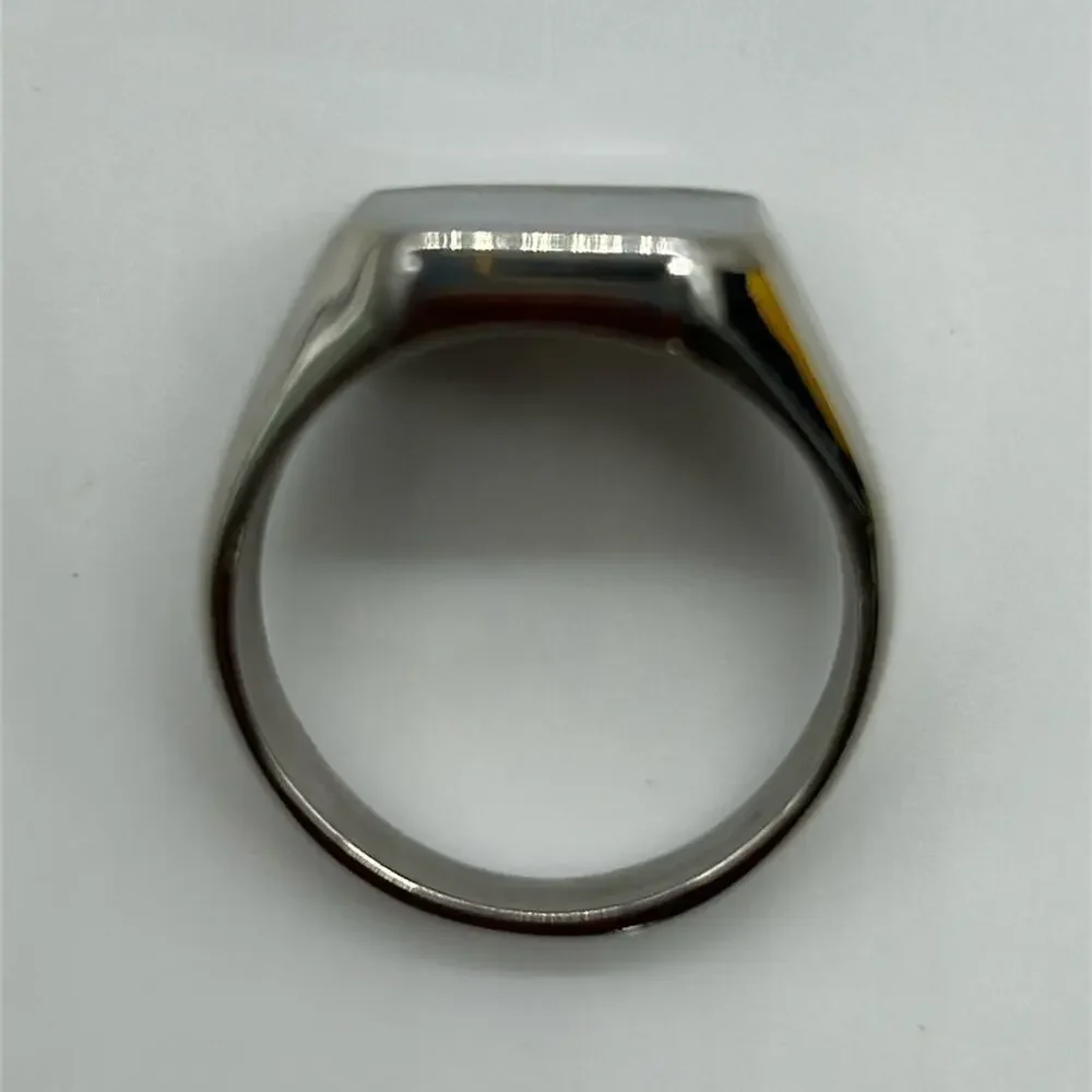 Natural Abalone Shell Handmade Men's Ring Size 12.5 NWT